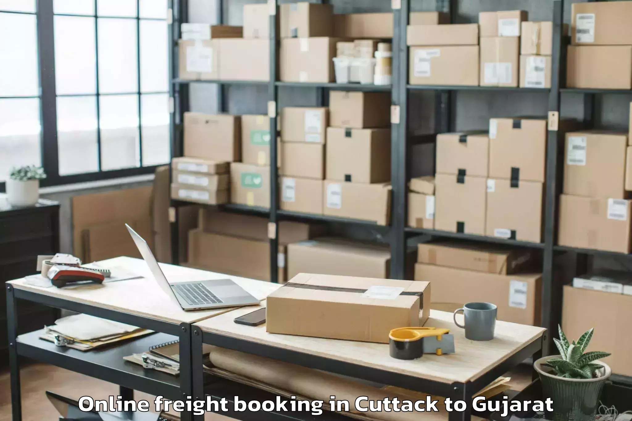 Affordable Cuttack to Valia Online Freight Booking